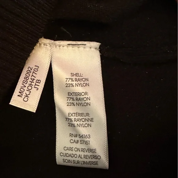 Calvin Klein Black Knit Turtleneck Sweater size large classic like new ribbed - Picture 12 of 13